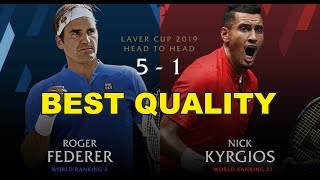 Federer v Kyrgios  Laver Cup 2019 FULL MATCH 6  50 FPS HD [upl. by Ellecrag]