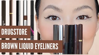 Best Drugstore Brown Liquid Eyeliners [upl. by Zehc511]