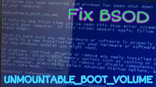 How to fix Windows XP BSOD UNMOUNTABLEBOOTVOLUME [upl. by Sadinoel]