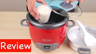 Aroma 6 cup Rice Cooker and Food Steamer Review [upl. by Ahsimak]