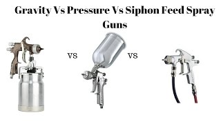 Spray Guns  Gravity vs Siphon vs Pressure Spray Guns [upl. by Cerelly]