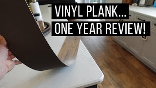 Vinyl Plank Flooring  Review After One Year in Our Home [upl. by Rainie]