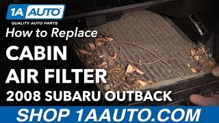 How To Replace Cabin Air Filter 0409 Subaru Outback [upl. by Ydennek]