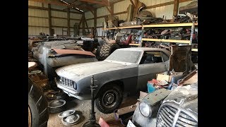 Massive Musclecar Barn Find Cars And Parts Hoard Found In Iowa [upl. by Etnemelc]