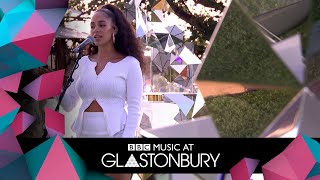 Jorja Smith performs Goodbyes in acoustic session at Glastonbury 2019 [upl. by Enirehtac447]