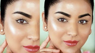 Easy 3Step GlowingDewy Makeup Tutorial No Highlighter [upl. by Ynatirb]