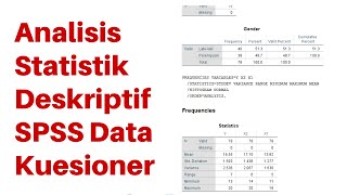 Analisis Statistik Deskriptif SPSS Data Kuesioner [upl. by Pellegrini]