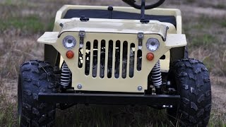 110cc amp 150cc Kids Mini Jeep Willys in Factory [upl. by Elaen558]