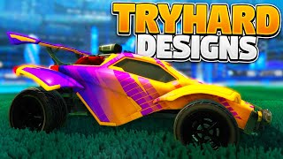 BEST TRYHARD CAR DESIGNS On Rocket League [upl. by Ahseel386]