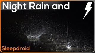 ► Heavy Night Rainfall and Thunderstorm Sounds for SleepingClose Raindrops 10 hours Hard lluvia [upl. by Giles732]