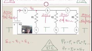 Parallel Circuits Use Watts Law to calculate volts amps and watts [upl. by Llehcram]