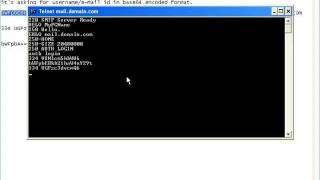 Sending mail using telnet and SMTP Authentication [upl. by Lyda12]