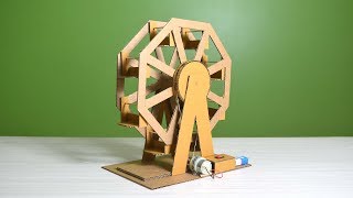 How to make a cardboard Ferris wheel powered by DC battery [upl. by Martel]