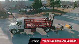 JTech Traffic Control TMA Trucks  Attenuator Trucks for Work Zone Protection [upl. by Yentruok932]