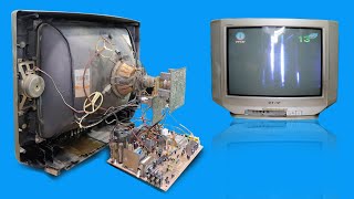 Restoration old TV and Repair old SONY Television Success [upl. by Lehcear]