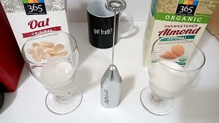 Oat Milk vs Almond Milk part 2 Frothing Test [upl. by Alitta]