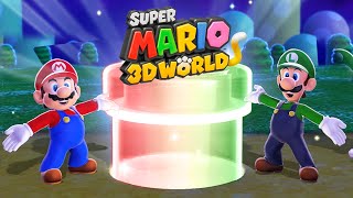 Super Mario 3D World  Complete Walkthrough 2 Player [upl. by Riatsila]