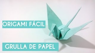 Grulla de papel paso a paso  Origami Fácil [upl. by Enoob]