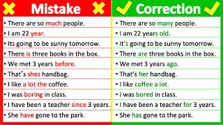 20 MOST COMMON GRAMMAR MISTAKES 🤔 😮  Mistakes amp correction ✅ [upl. by Ahsauqram552]