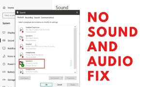 How To FIX No Sound and Audio Problems on Windows 10 [upl. by Aibos443]