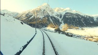 ★ 4K 🇨🇭Cab ride Samedan  Bergün Switzerland 012020 [upl. by Animsaj899]