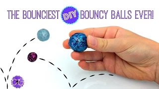 DIY BOUNCY BALLS SLIME BALLS THAT REALLY BOUNCE [upl. by Revlys]