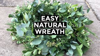 How To Make Christmas Wreath From Scratch  Easy NATURAL Christmas Wreath [upl. by Maril]