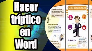 Como hacer un triptico en Word [upl. by Ahsitruc479]