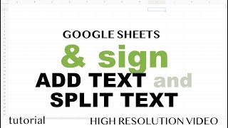 Google Sheets  Ampersand amp Join Text CONCATENATE Text to Columns LEFT function  Part 8 [upl. by Harhay]