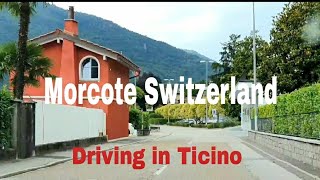 Switzerland driving in Ticino through beautiful village Morcote [upl. by Martens]