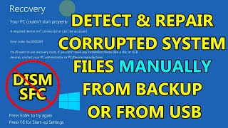 How to Replace Corrupted or Missing System Files Manually to Repair Blue Screen in Windows 10 amp 11 [upl. by Susanetta519]