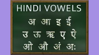 Hindi Vowels Pronunciation  Learn Hindi Alphabets [upl. by Nizam95]