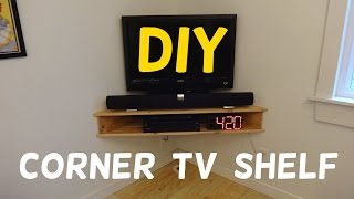 Build this Floating Corner TV Stand [upl. by Rosemonde]