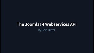 Joomla 4 tutorial Using the Web Services API [upl. by Ahsimot843]