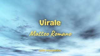 Virale  Matteo Romano lyrics and translation [upl. by Eniamrahc]