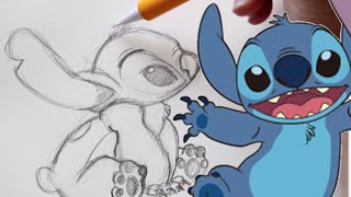 How to Draw STITCH from Disneys Lilo and Stitch  DramaticParrot [upl. by Rubi349]