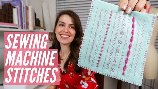 Selecting Stitches  Sewing Machine Basics [upl. by Enowtna]