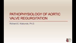 Aortic regurgitation pathophysiology [upl. by Gonnella182]