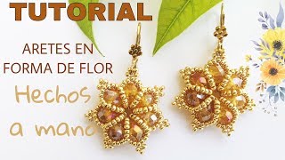 TUTORIAL ARETES HERMOSOS EN FORMA DE FLOR POR ACCESORIES DESIGN [upl. by Beaufort]