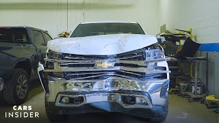 How Wrecked Cars Are Repaired  Cars Insider [upl. by Taran77]