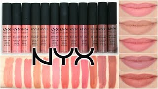 NYX Soft Matte Lip Cream Lip Swatches amp Review  Beauty with Emily Fox [upl. by Nalced]