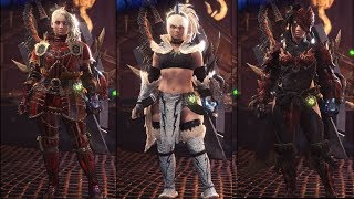 Monster Hunter World  All 102 Female Armor Sets amp Outfits Showcase [upl. by Aicenra]