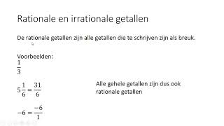 Rationale getallen en irrationale getallen 2 HAVOVWO amp 2 VWO [upl. by Blakeley]