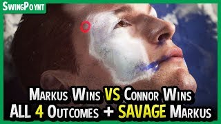 Detroit Become Human  HIDDEN SAVAGE MARKUS OUTCOME  Markus VS Connor  Markus Revolution [upl. by Nivloc207]