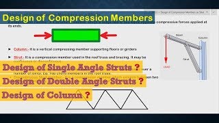 Design of Compression Members  Design of Steel Structures [upl. by Kciredorb]