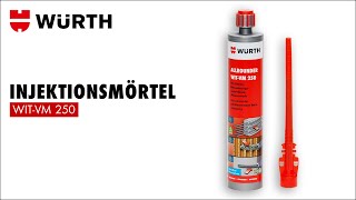 Injektionsmörtel Allrounder WITVM 250  Würth AG [upl. by Olly]