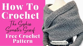 How to Crochet A Sweater Scarf [upl. by Durwin]