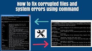 How to fix corrupt files and system errors using command prompt in windows 107 [upl. by Ydahs]