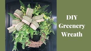 How to Make a Greenery Wreath  DIY Greenery Wreath [upl. by Mccallion814]