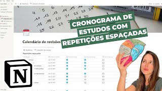 Cronograma de estudos pelo Notion com revisões automáticas usando o sistema de repetições espaçadas [upl. by Nnylirehs]